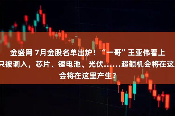 金盛网 7月金股名单出炉！“一哥”王亚伟看上的这几只被调入，芯片、锂电池、光伏……超额机会将在这里产生？