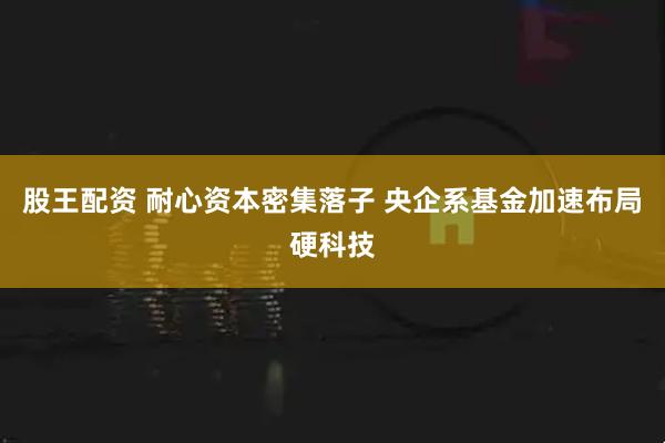 股王配资 耐心资本密集落子 央企系基金加速布局硬科技