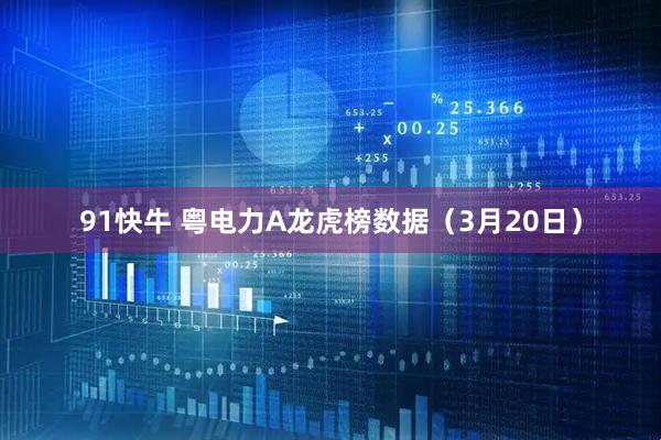91快牛 粤电力A龙虎榜数据（3月20日）