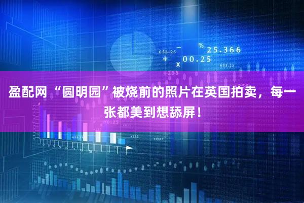 盈配网 “圆明园”被烧前的照片在英国拍卖，每一张都美到想舔屏！