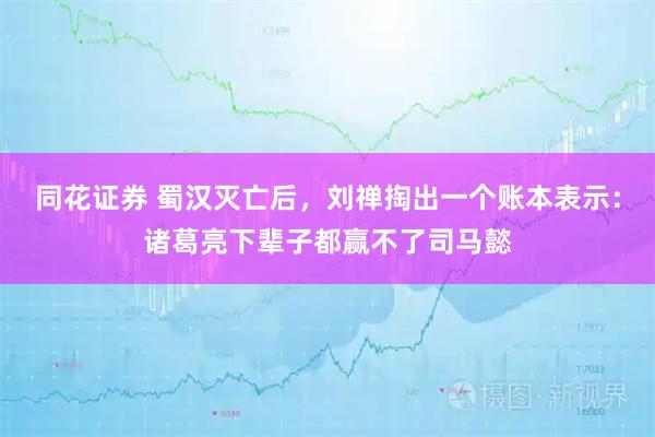 同花证券 蜀汉灭亡后，刘禅掏出一个账本表示：诸葛亮下辈子都赢不了司马懿